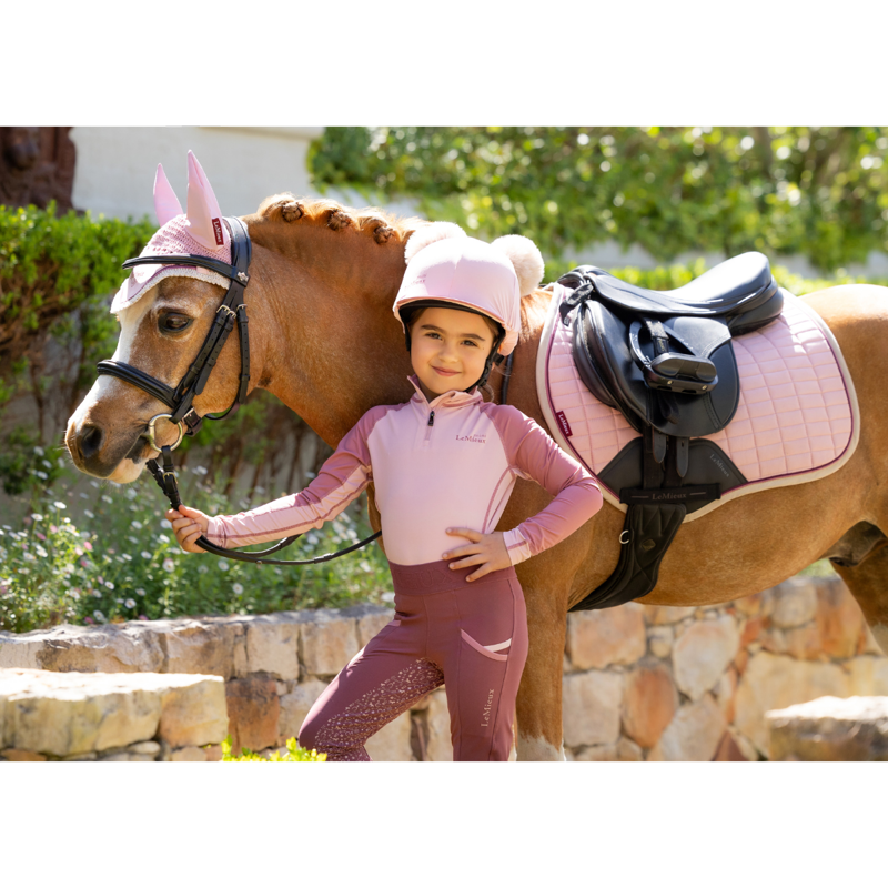 LeMieux Mini Suede Close Contact Square - Blossom-4