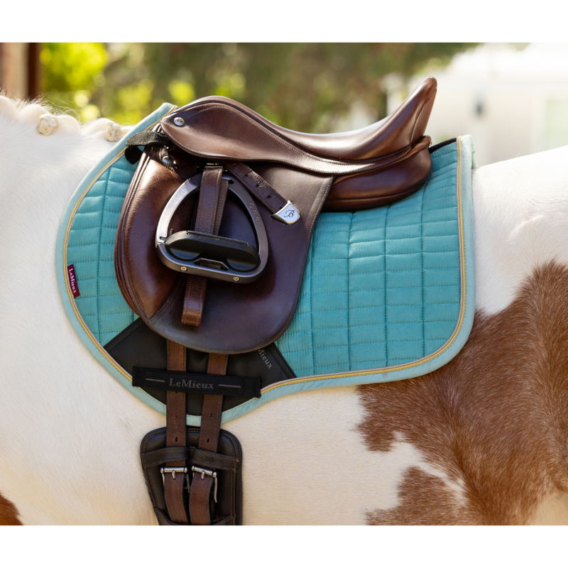 LeMieux Mini Suede Close Contact Square - Lagoon-1