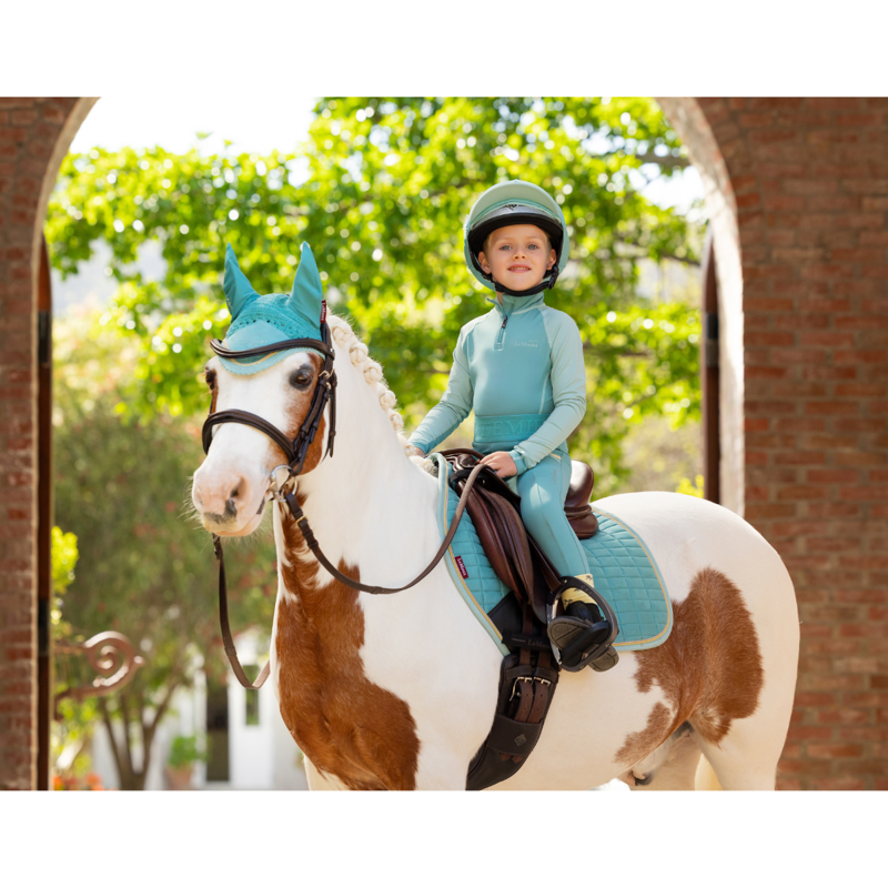 LeMieux Mini Suede Close Contact Square - Lagoon-3