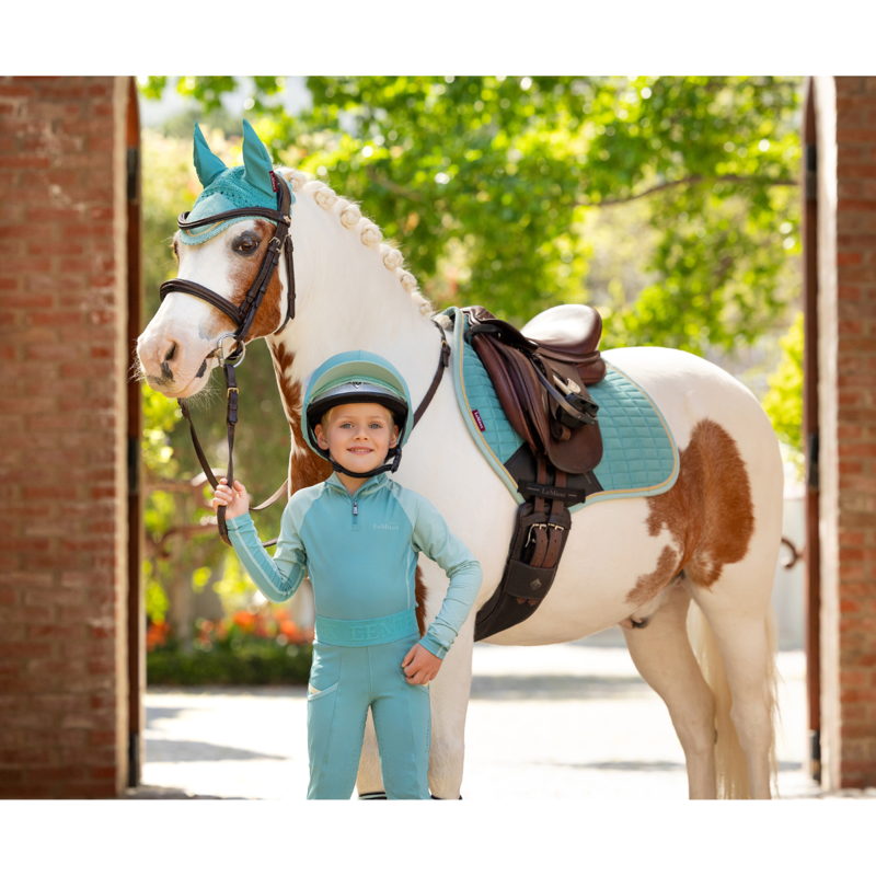 LeMieux Mini Suede Close Contact Square - Lagoon-4