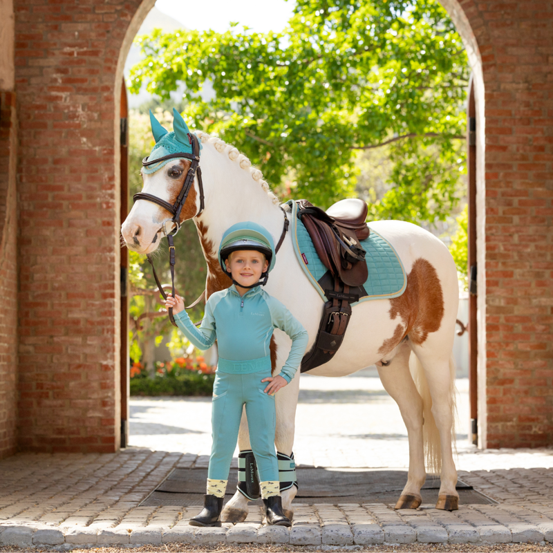 LeMieux Mini Suede Close Contact Square - Lagoon-5