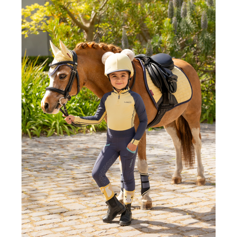 LeMieux Mini Suede Close Contact Square - Mimosa-3