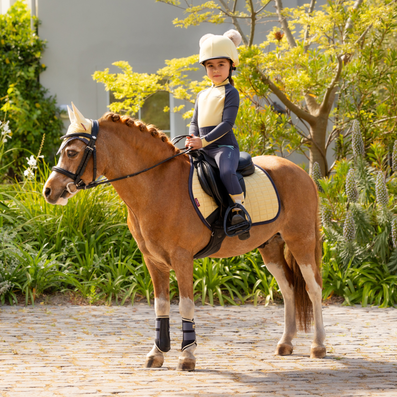 LeMieux Mini Suede Close Contact Square - Mimosa-2