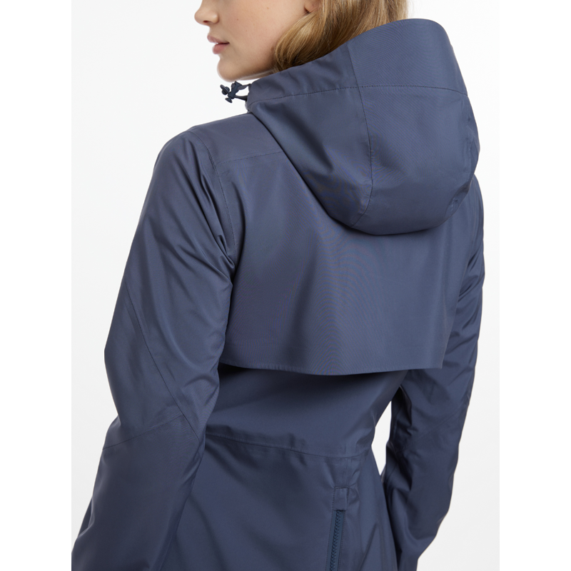 LeMieux Ladies Grace Long Rain Jacket - Dusk Blue-3
