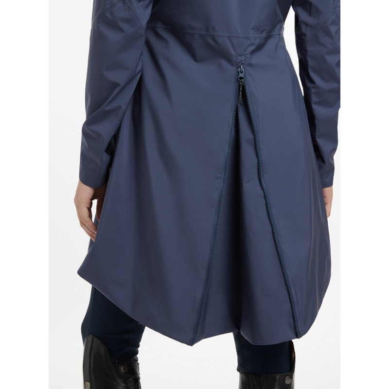 LeMieux Ladies Grace Long Rain Jacket - Dusk Blue-4