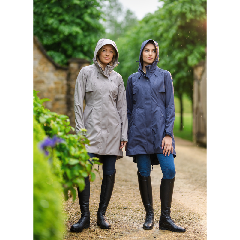 LeMieux Ladies Grace Long Rain Jacket - Dusk Blue-8