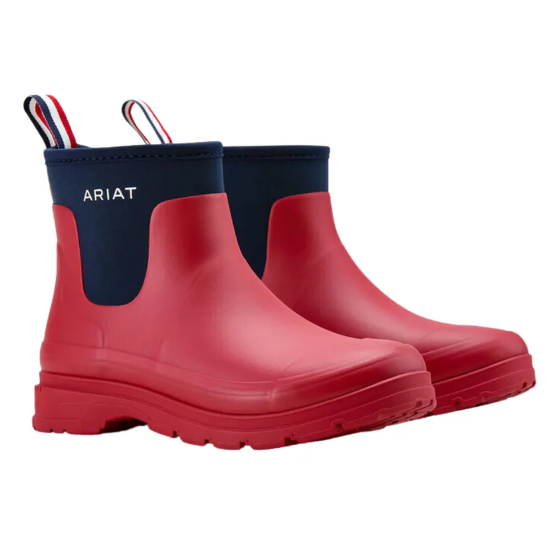 Ariat Women's Kelmarsh Shortie Rubber Boot - Team Red-1