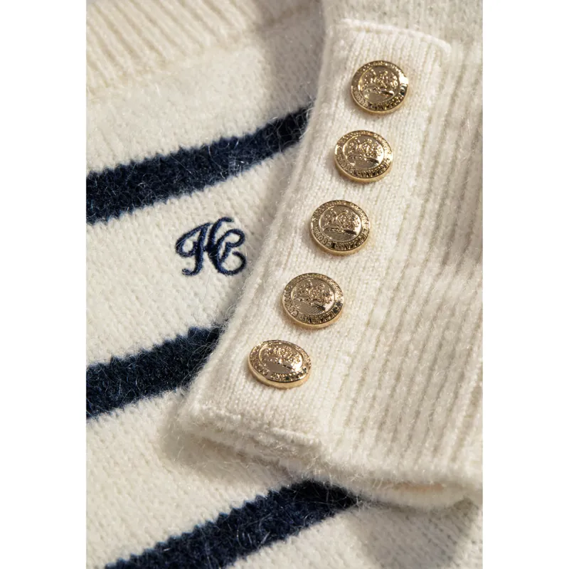 Holland Cooper Antonia Crew Neck Knit - Natural Stripe-6