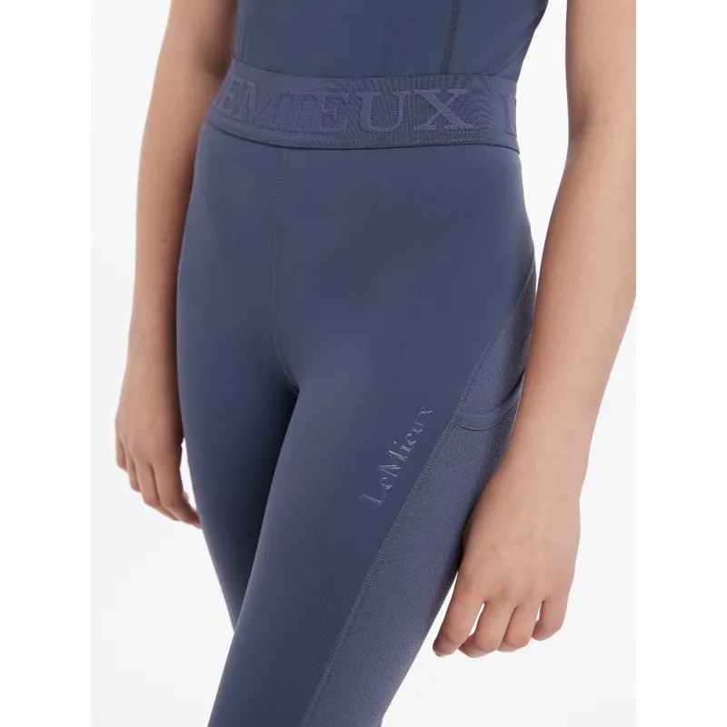 LeMieux Young Rider Lizzie Mesh Legging - Dusk Blue-2
