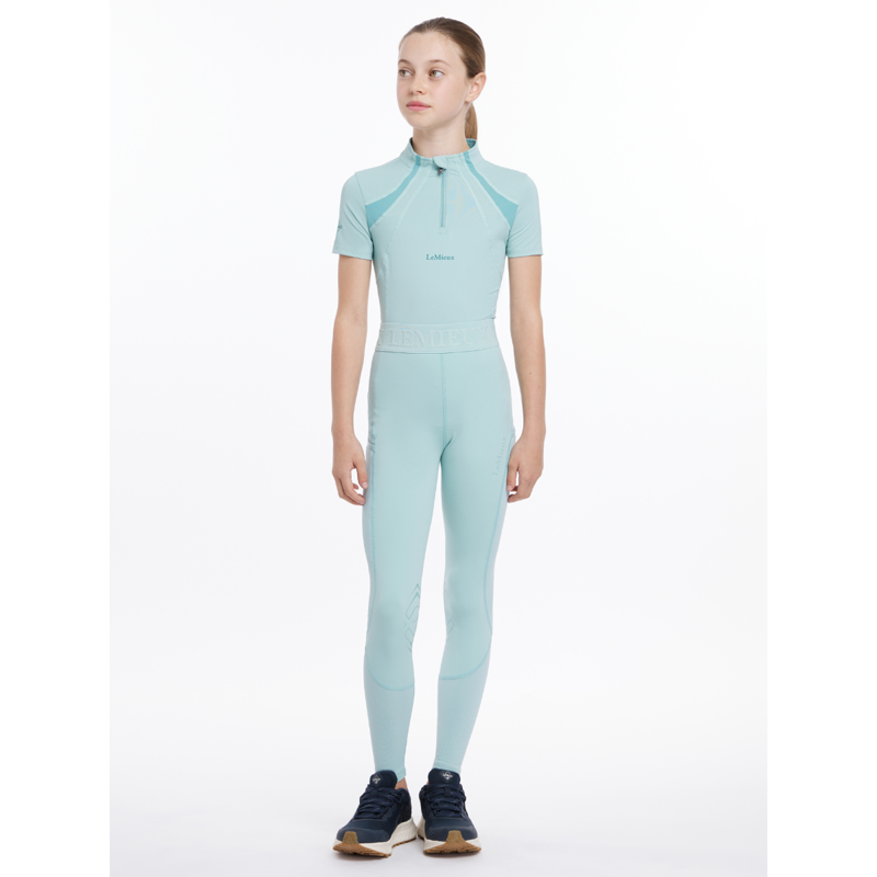 LeMieux Young Rider Lizzie Mesh Legging - Aqua-3