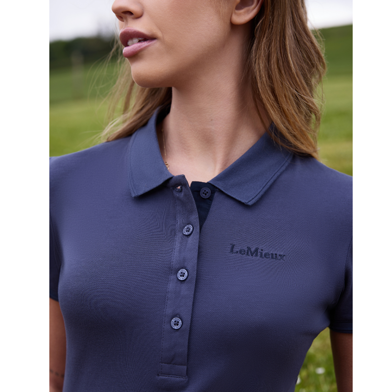 LeMieux Classique Polo Shirt - Dusk Blue-3