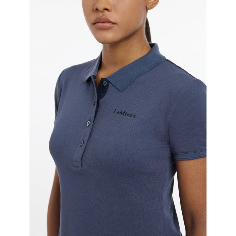 LeMieux Classique Polo Shirt - Dusk Blue-2