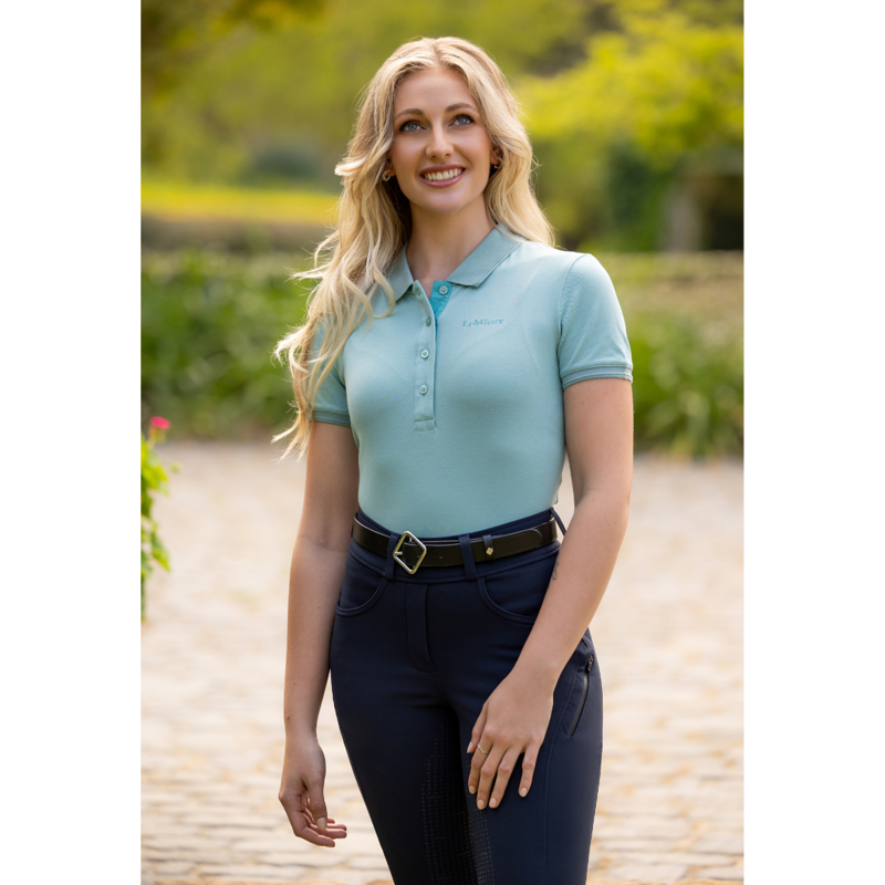 LeMieux Classique Polo Shirt - Aqua-6