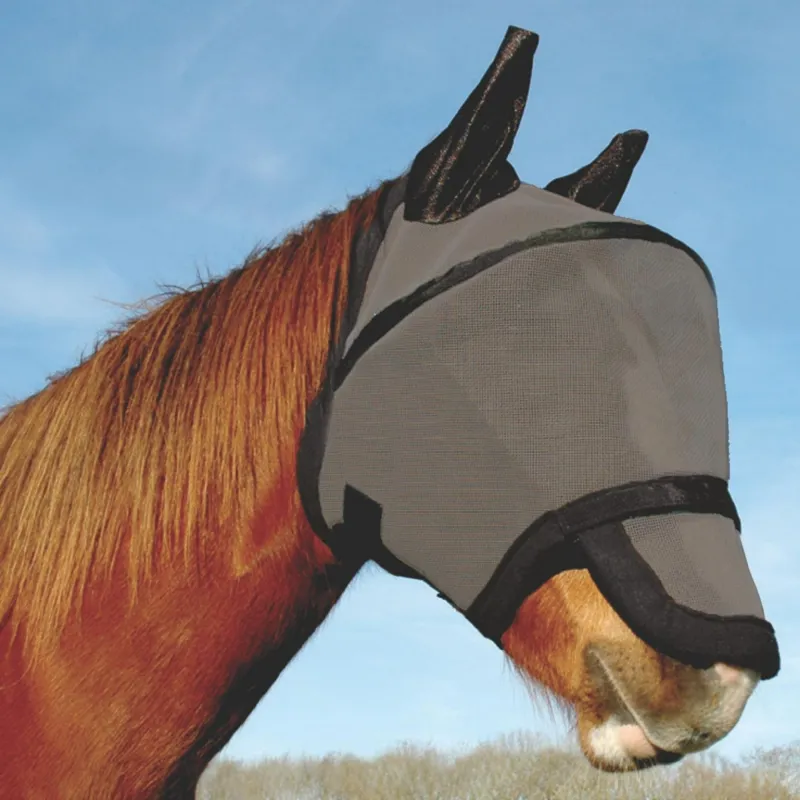 KM Elite Space Fly Mask - Grey
