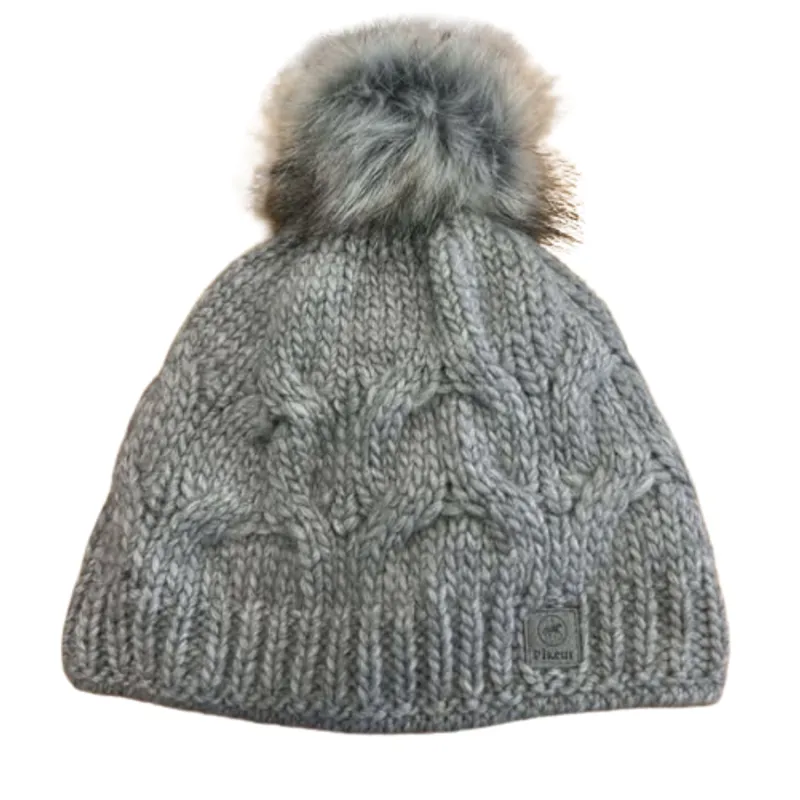 Pikeur Fur Bobble Hat 55/57cm - Grey Melange