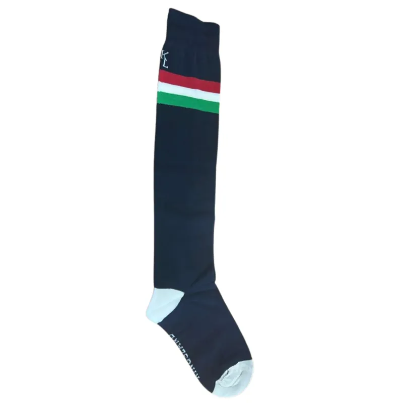 Kingsland Hatton Cross Knee Socks - Navy/Green