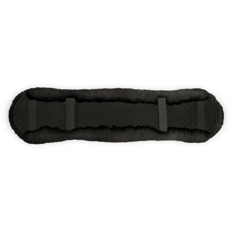KM Elite Shaped Dressage Girth Sleeve - Black/Black