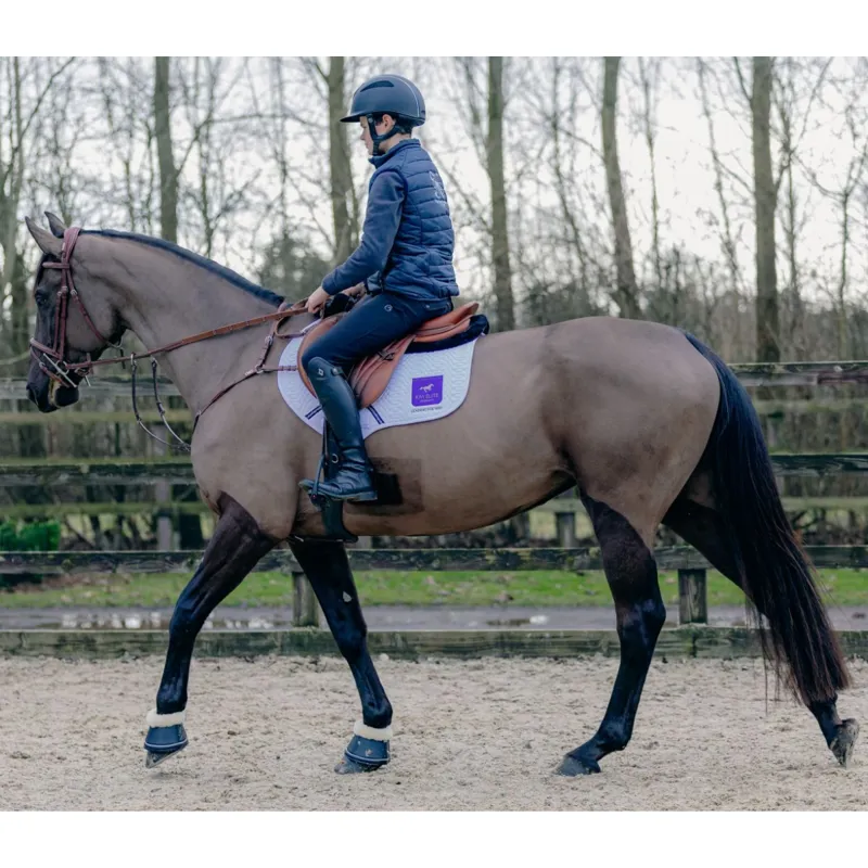 KM Elite Teddy Soft Over Reach Boots - Black/Natural-1