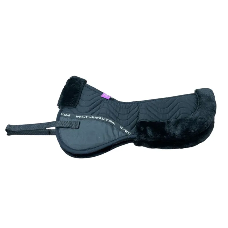 KM Elite Teddy Soft Half Pad - Black/Black