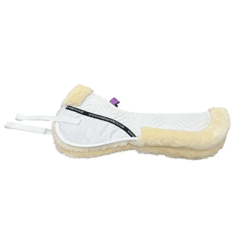 KM Elite Teddy Soft Half Pad - White/Natural