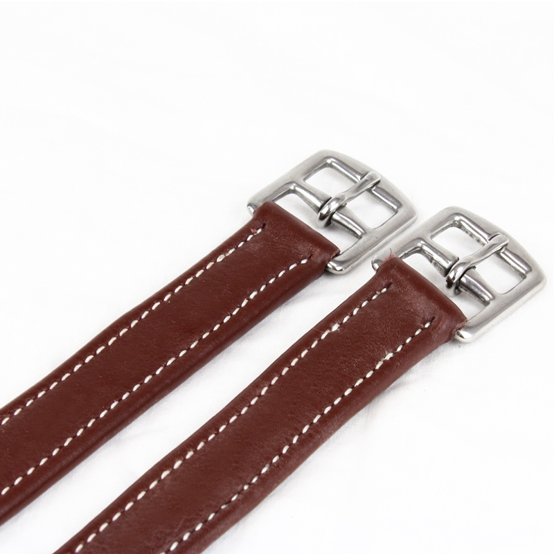 KM Elite Luxury Stirrup Leathers - Chestnut-1