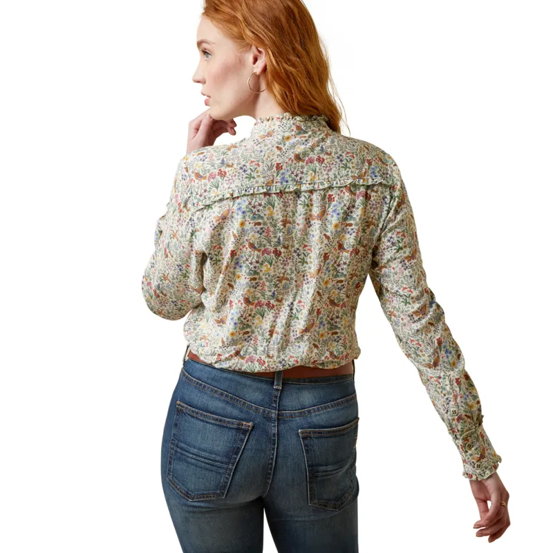 Ariat Woman's Clarion Blouse - Bird Print-1