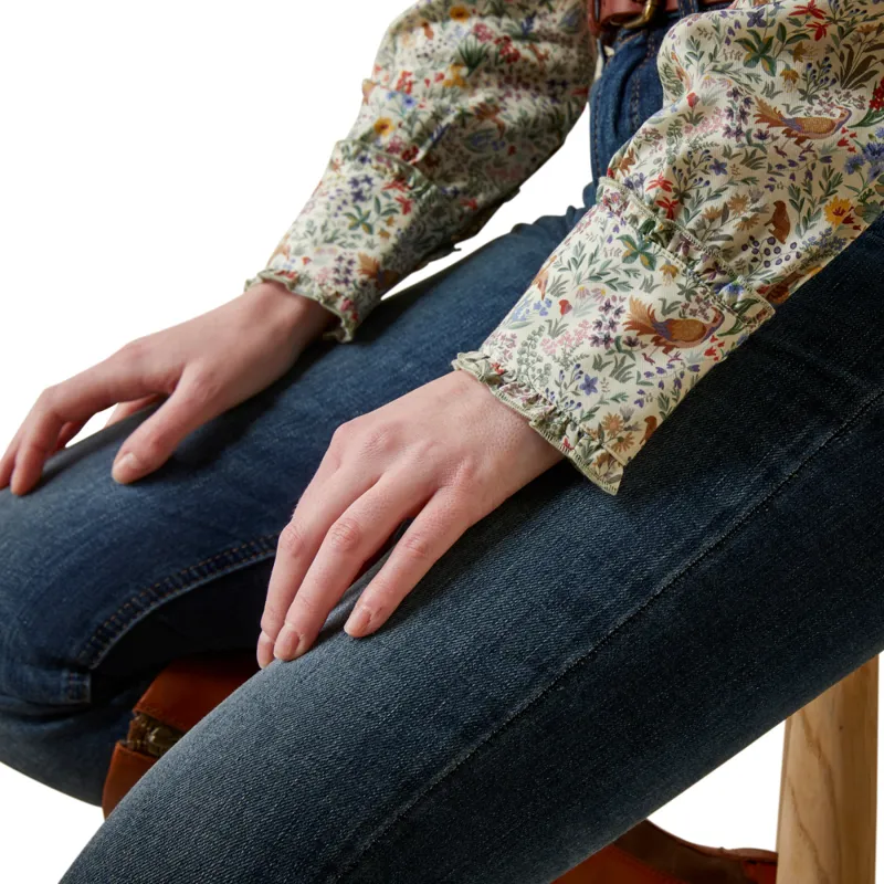 Ariat Woman's Clarion Blouse - Bird Print-4