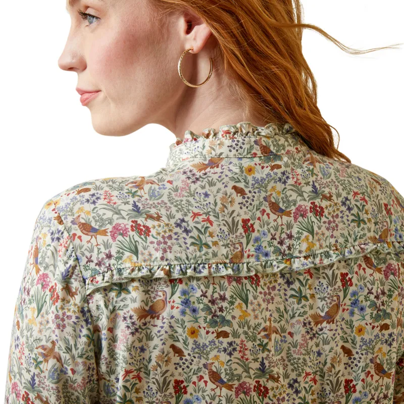 Ariat Woman's Clarion Blouse - Bird Print-3