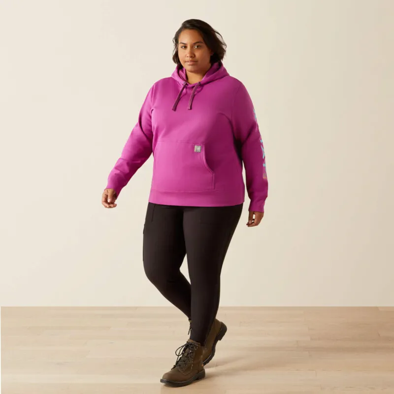 Ariat Women's Rebar Graphic Hoodie  - Willow Herb-6