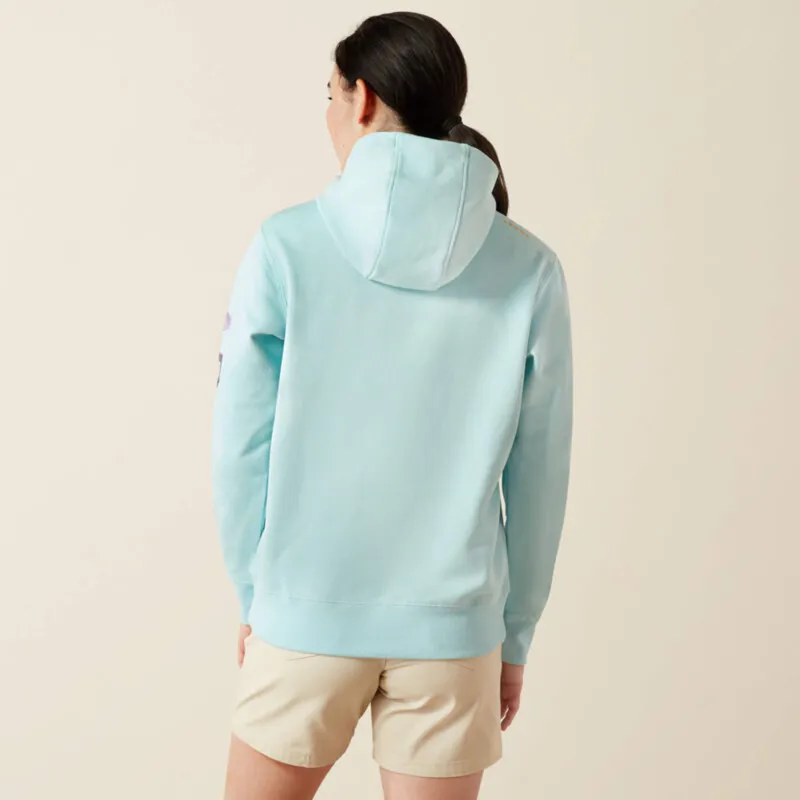 Ariat Women's Rebar Graphic Hoodie - Aquatic-2