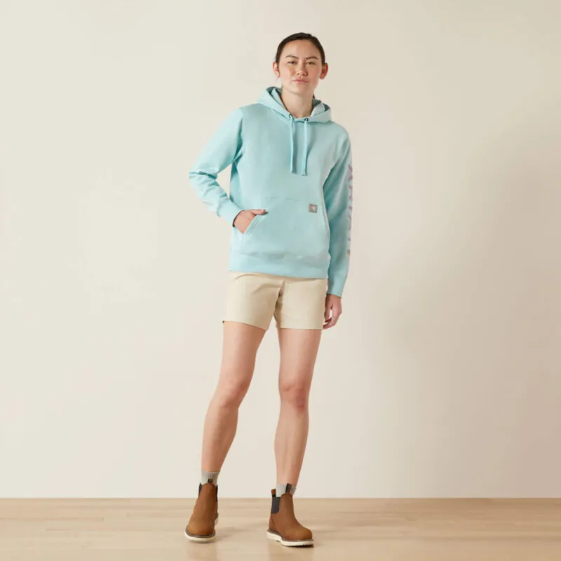 Ariat Women's Rebar Graphic Hoodie - Aquatic-7