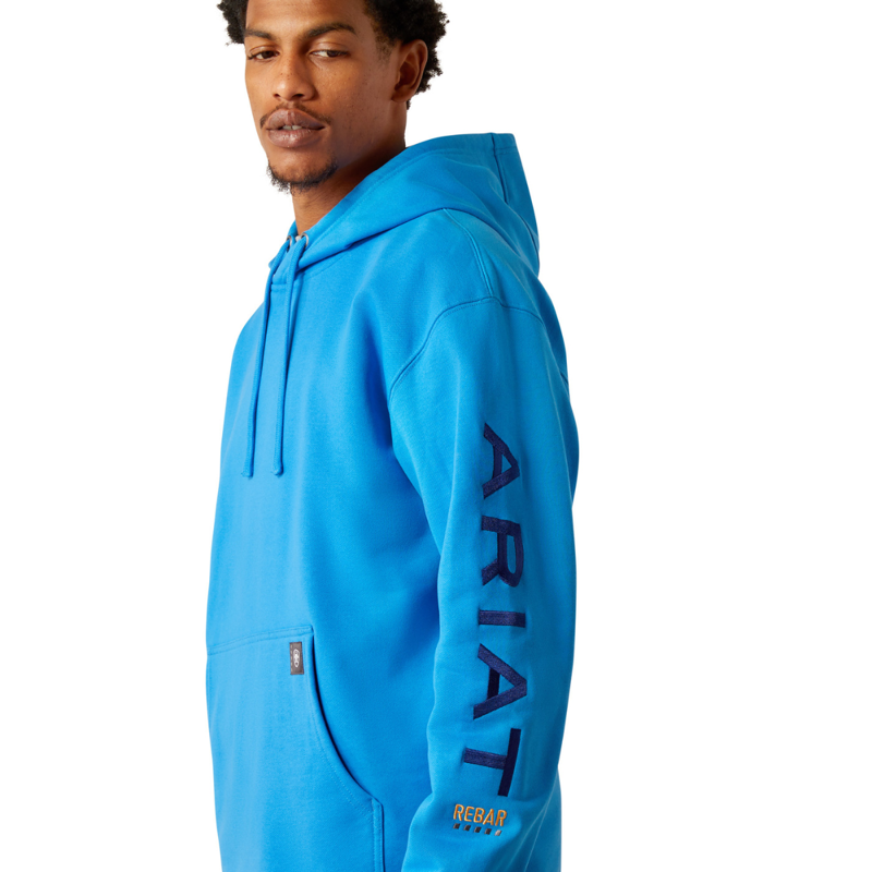 Ariat Men's Rebar Graphic Hoodie - French Blue-3