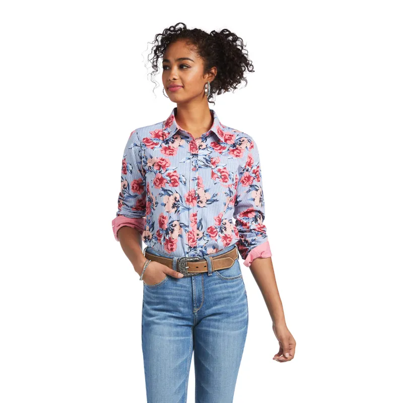 Ariat Woman's  Kirby Stretch Shirt - Austin Floral Stripe