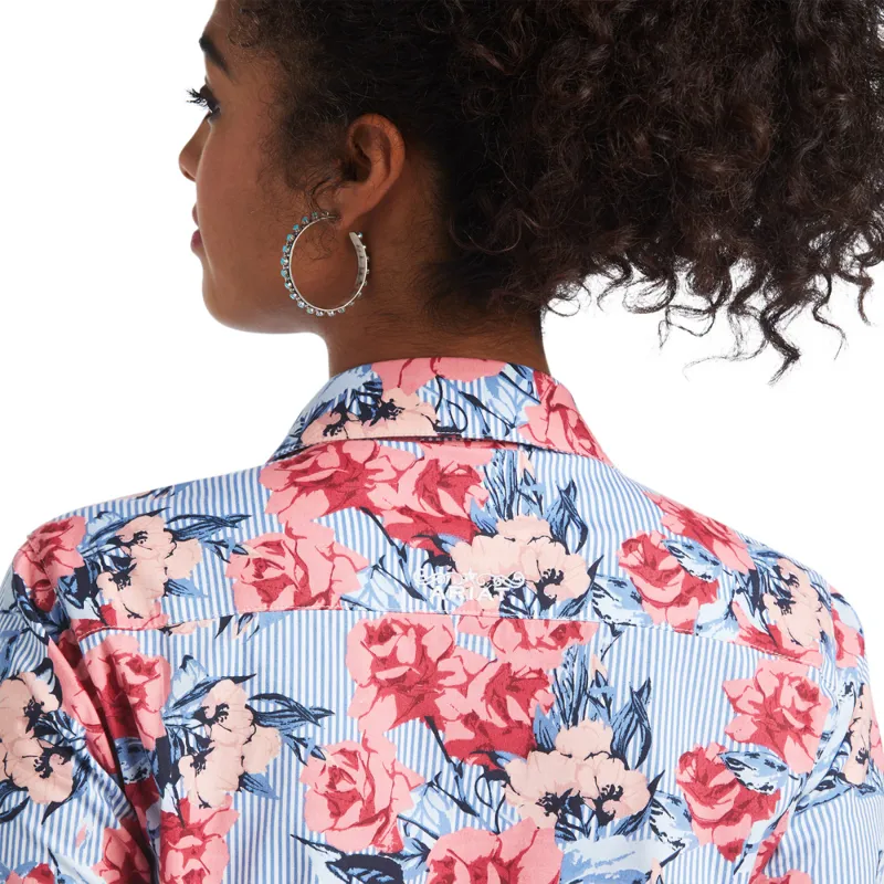 Ariat Woman's  Kirby Stretch Shirt - Austin Floral Stripe-6