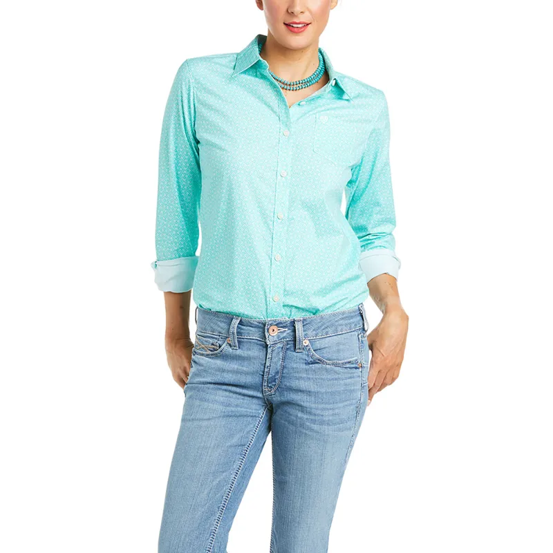 Ariat Women's  Kirby Stretch Shirt - Waterfall