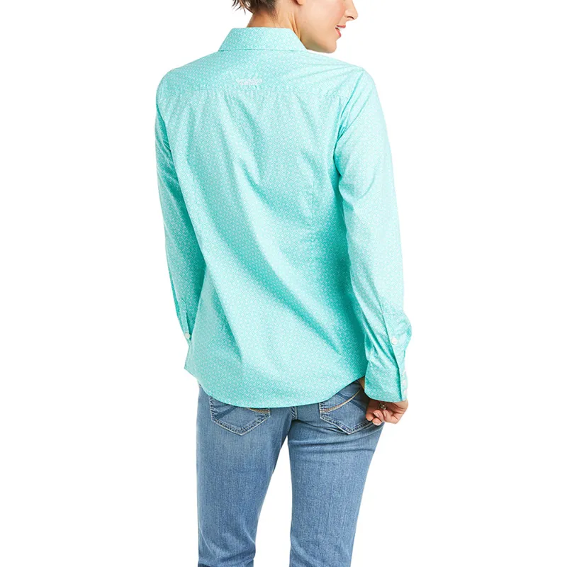 Ariat Women's  Kirby Stretch Shirt - Waterfall-1