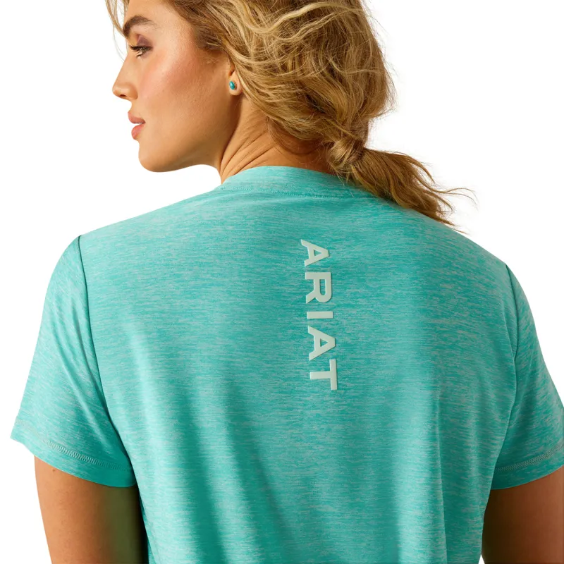 Ariat Women's Laguna Logo Shirt - Blue Turquoise-5