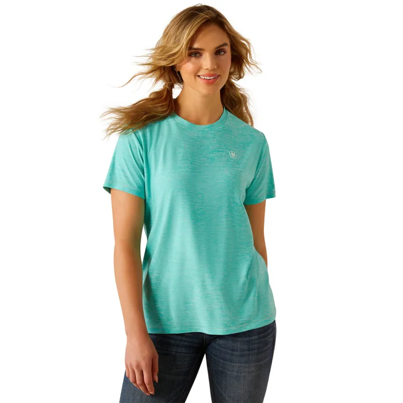 Ariat Women's Laguna Logo Shirt - Blue Turquoise-1