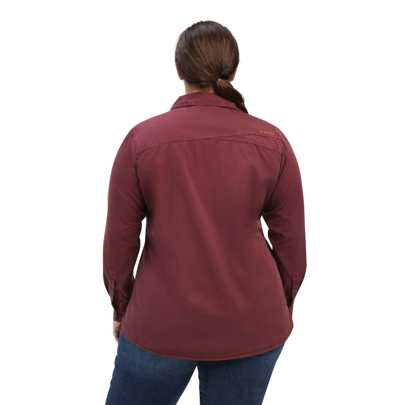 Ariat Women's Rebar Washed Twill Work Shirt - Port-2
