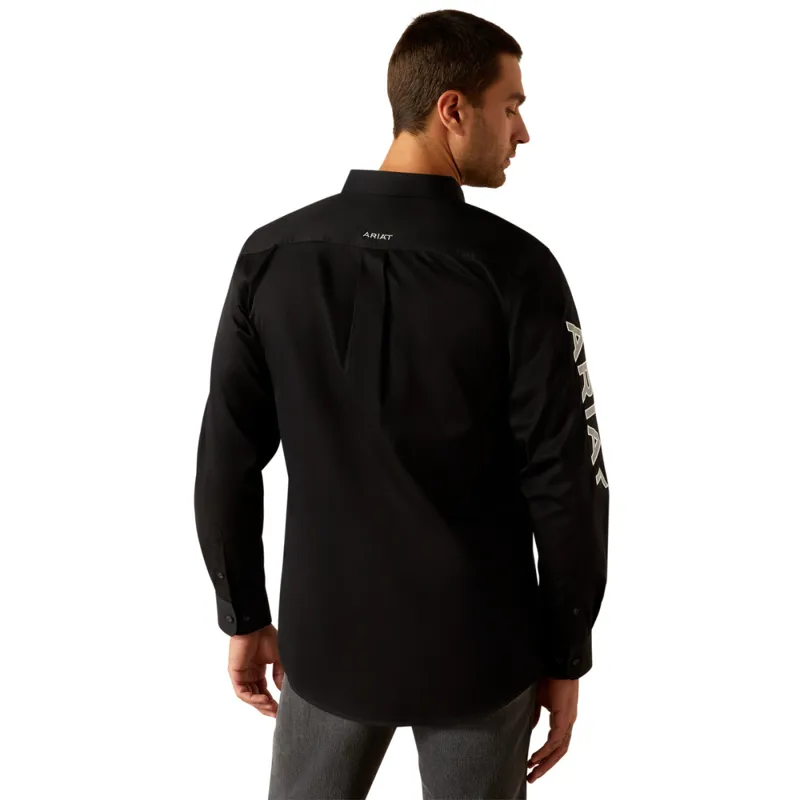 Ariat Men's Team Logo Twill Fitted Shirt - Black/Grey-1