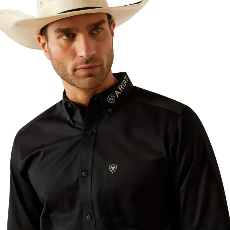 Ariat Men's Team Logo Twill Fitted Shirt - Black/Grey-3
