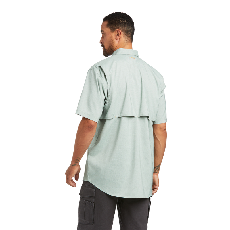 Ariat MNS Rebar Made Tough VentTEK DuraStretch  Work Shirt - Green Bay Heather-1