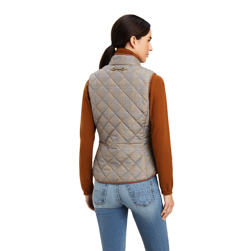 Ariat Women's Woodside 2.0 Quilted Gilet - Glen Plaid-1