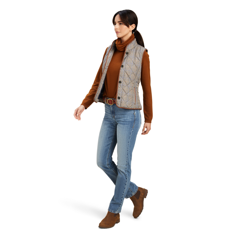 Ariat Women's Woodside 2.0 Quilted Gilet - Glen Plaid-4