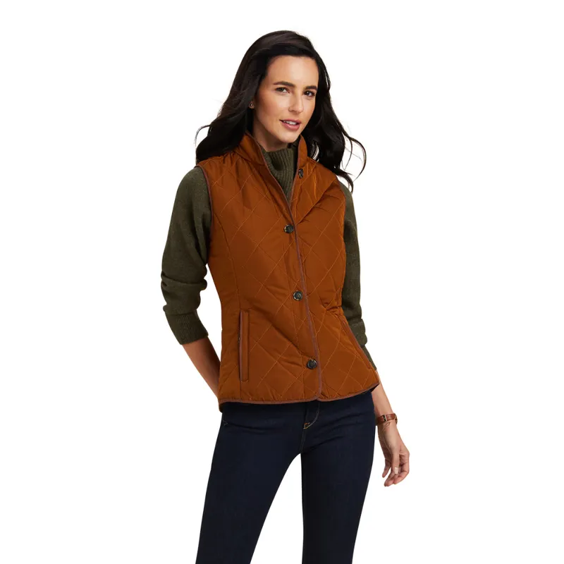 Ariat Women's Woodside 2.0 Quilted Gilet  - Chestnut