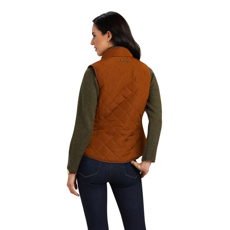 Ariat Women's Woodside 2.0 Quilted Gilet  - Chestnut-1
