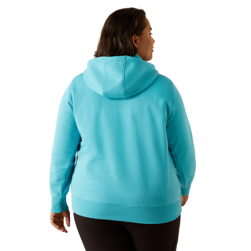 Ariat Women's Rebar Skill Set 1/2 Zip Hoodie - Maui Blue-1