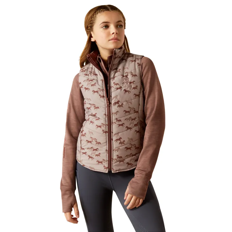 Ariat Youth Bella Reversible Insulated Gilet - Scattering Horses