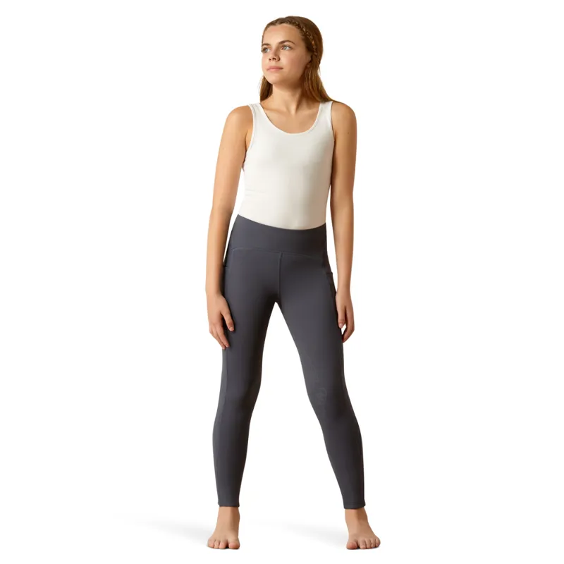 Ariat Youth Venture Thermal Half Grip Tights - Ombre Blue-5