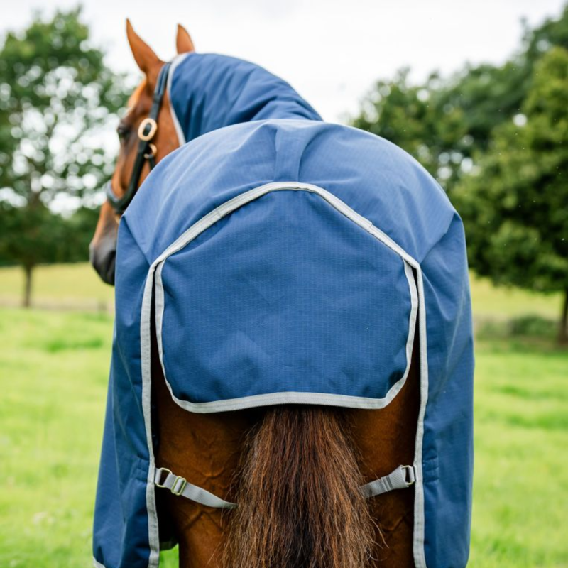 Horseware Amigo Ripstop 900D 0g Turnout Rug - Navy/Titanium Grey-3